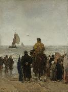 Jacob Maris Arrival of the Boats oil on canvas